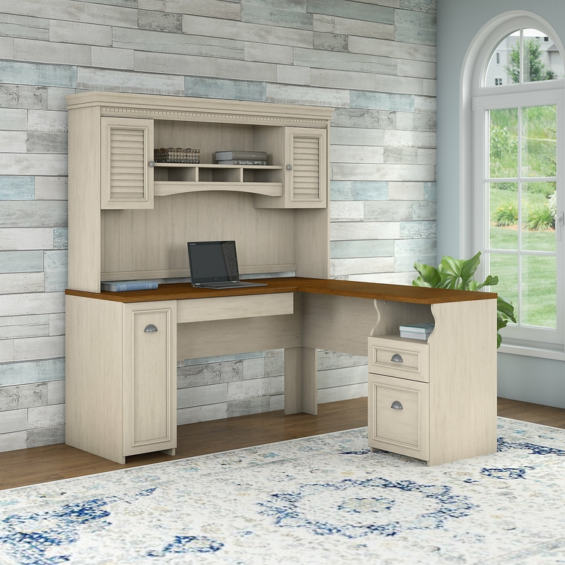 Worthland L-Shape Executive Desk with Hutch