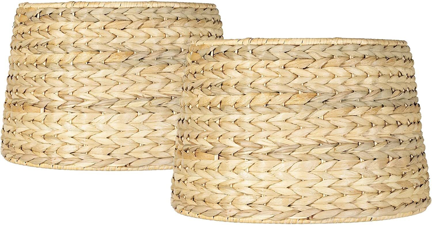 Woven Drum Shaped Seagrass Lamp Shades