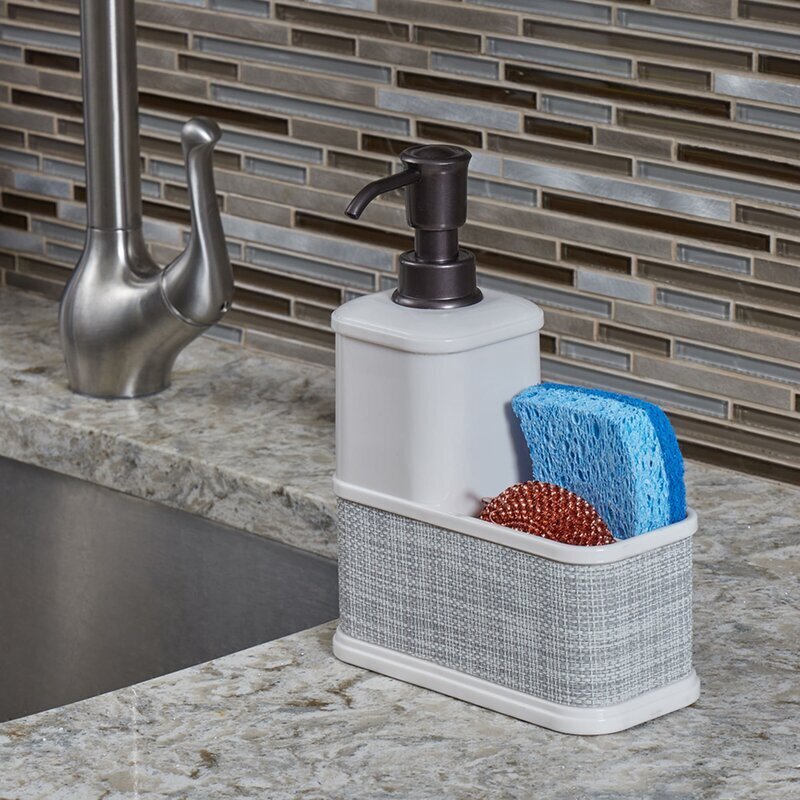 Woven Kitchen Soap Dispenser with Tray
