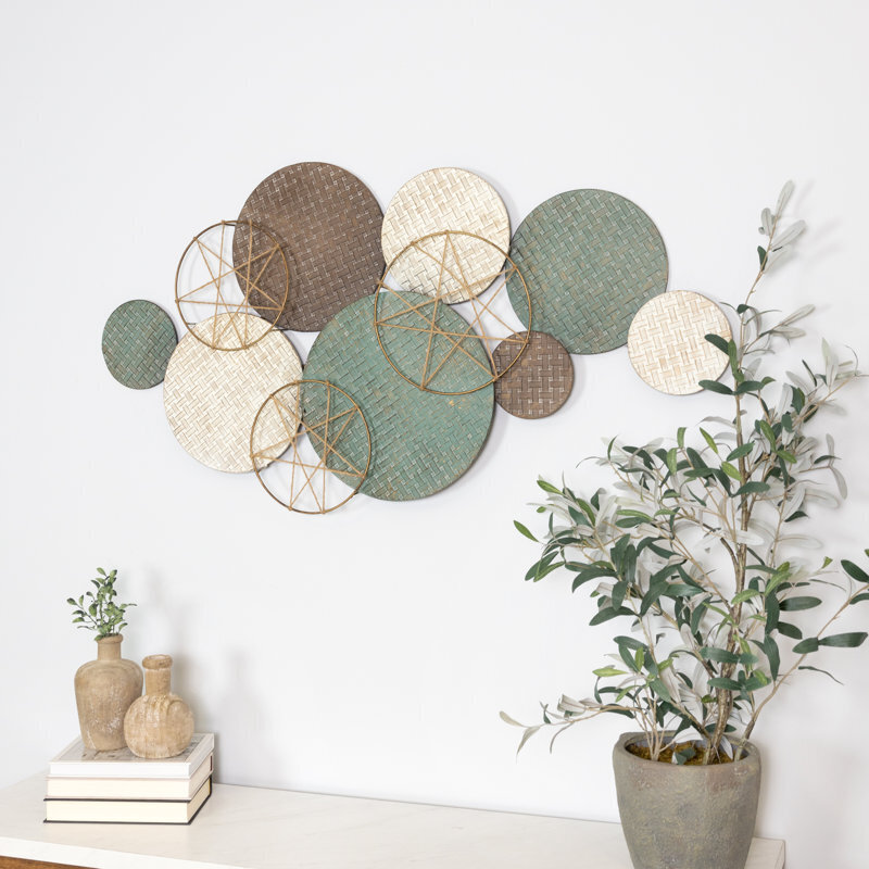 Woven Textured Decorative Plates For Wall