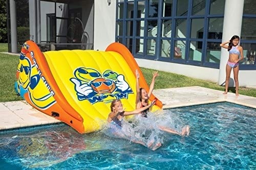 WOW World of Watersports 19-2210 Slide N Smile Floating 2 Lane Waterslide, 9 Feet Long