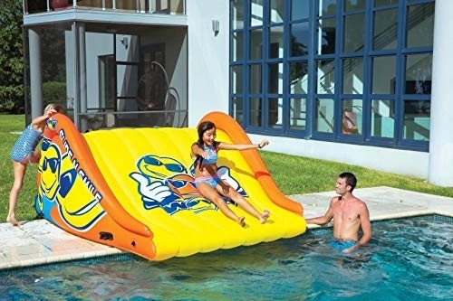 WOW World of Watersports 19-2210 Slide N Smile Floating 2 Lane Waterslide, 9 Feet Long