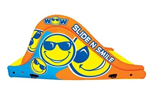 WOW World of Watersports 19-2210 Slide N Smile Floating 2 Lane Waterslide, 9 Feet Long