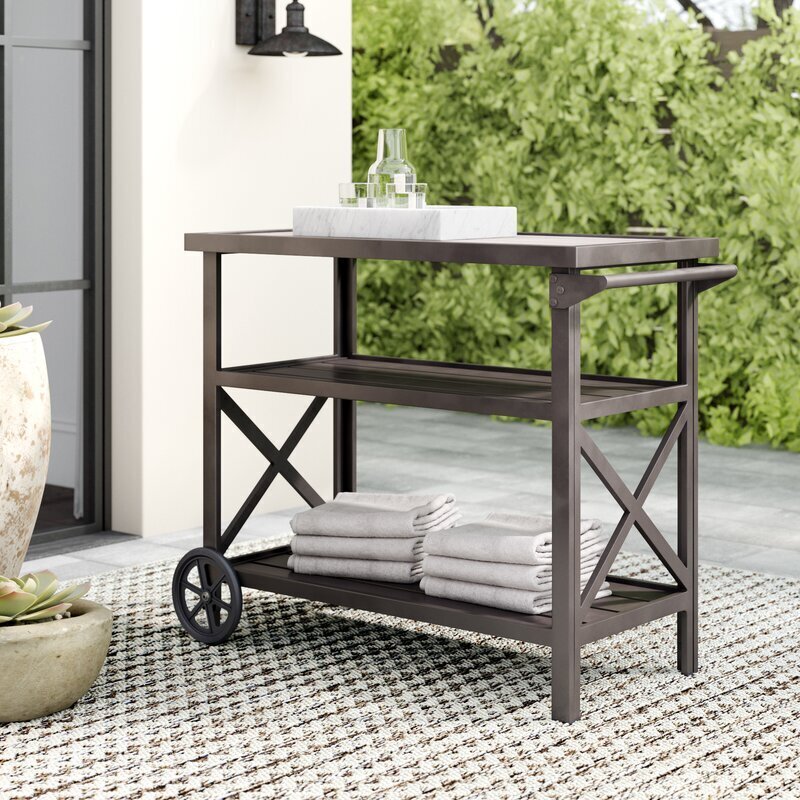 X Detail Outdoor Serving Table