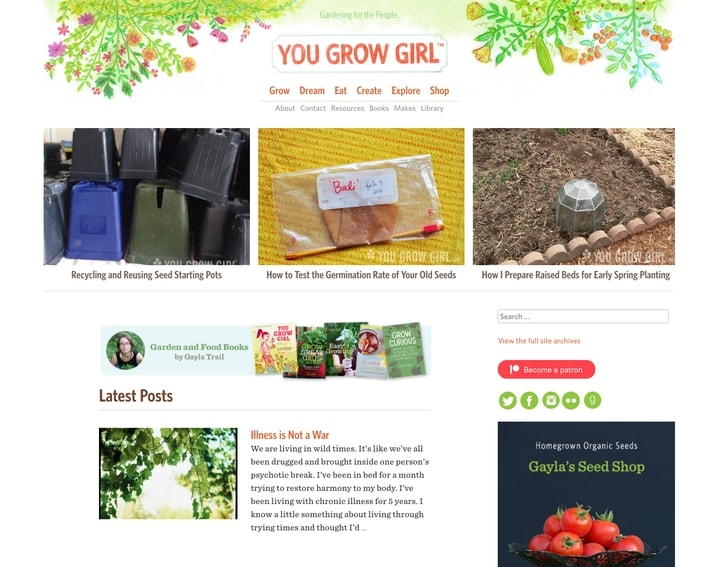 you grow girl website homepage you grow girl website homepage