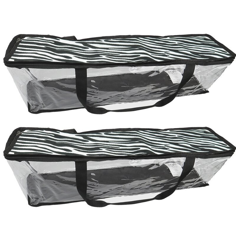 Zebra Print Clear Zip Up Carrying Case 