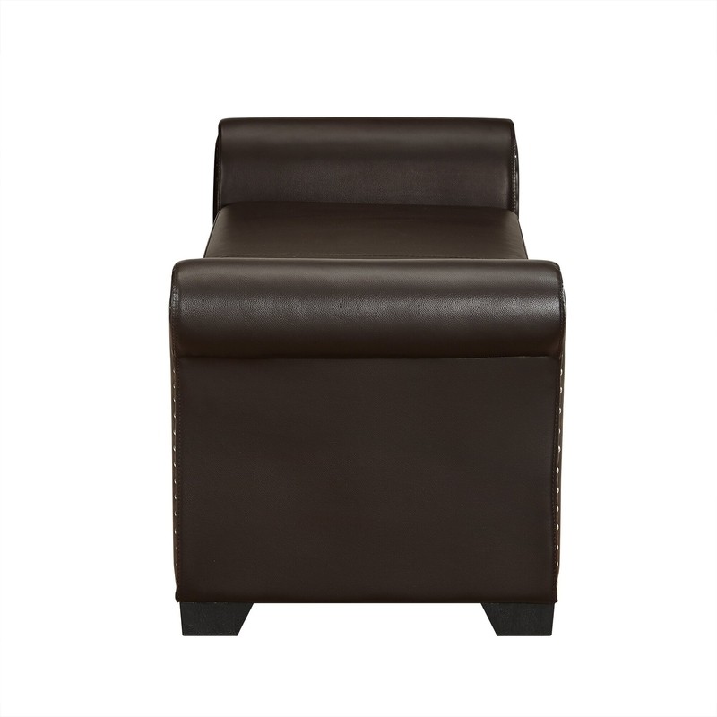 Ziemer Faux Leather Flip Top Storage Bench