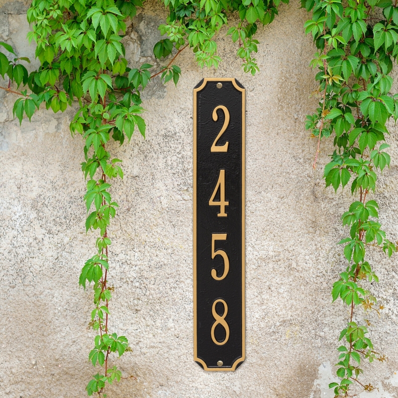 Scalloped Corner House Numbers Plaque