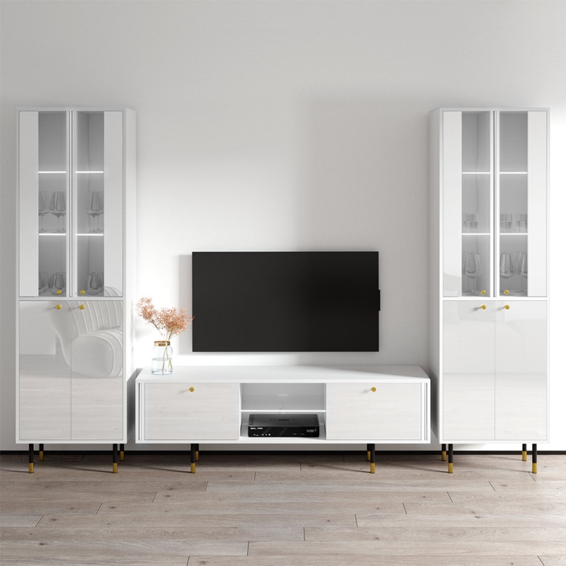 Modern Entertainment Center with Bookcases