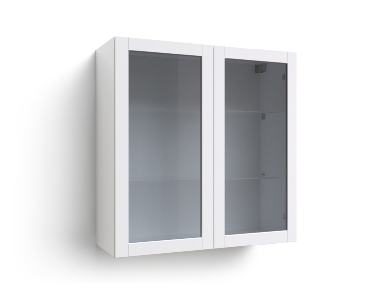 Two Glass Door Wall Cabinet
