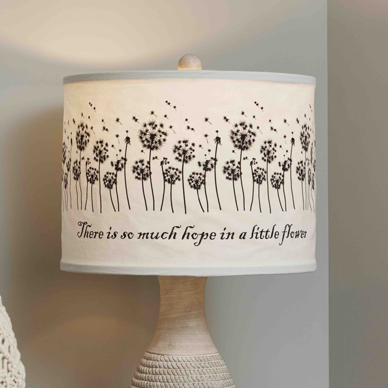 Cotton Drum Lamp Shade Spider with Decorative Options
