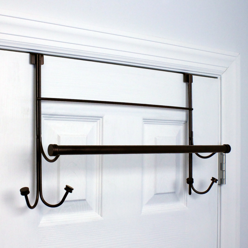 Towel Bar with Rack and Hooks