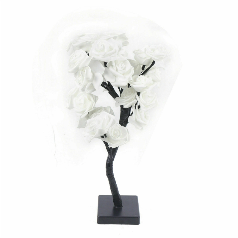 White Rosebud LED Tree Lamp
