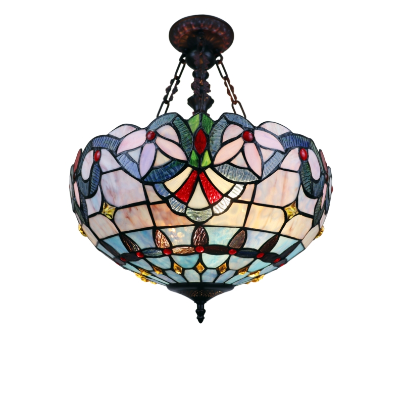 Victorian Stained Glass Ceiling Pendant