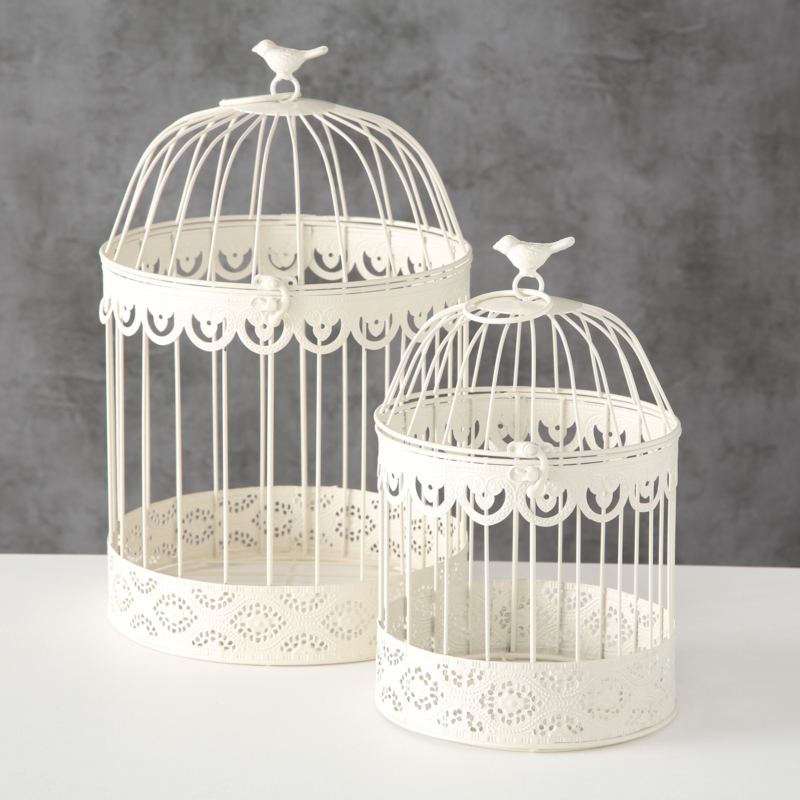 Finial Topped Romantic Bird Cage