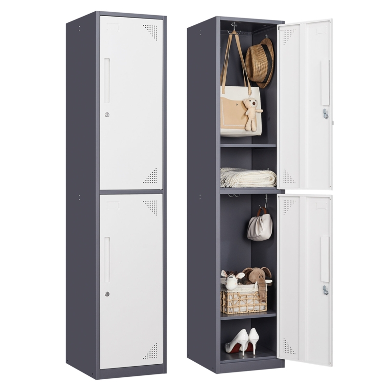 Steel Storage Locker with Two Compartments