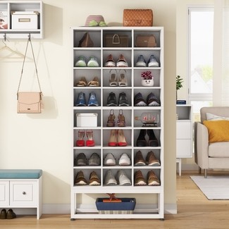 Divided Tall Shoe Storage - Foter