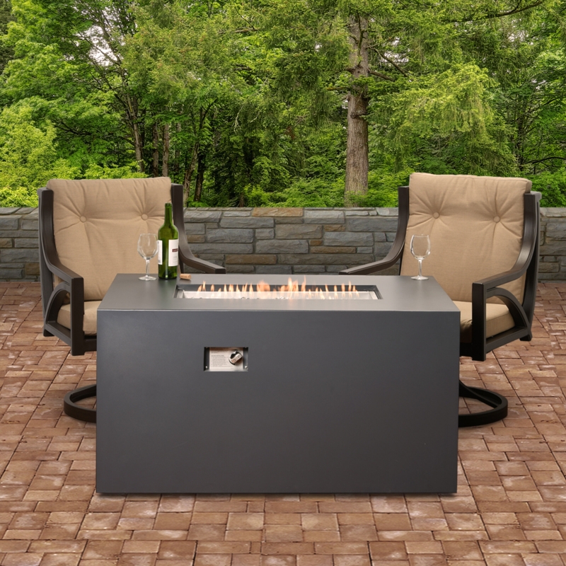 Contemporary Fire Pit Table with Concealed Tank
