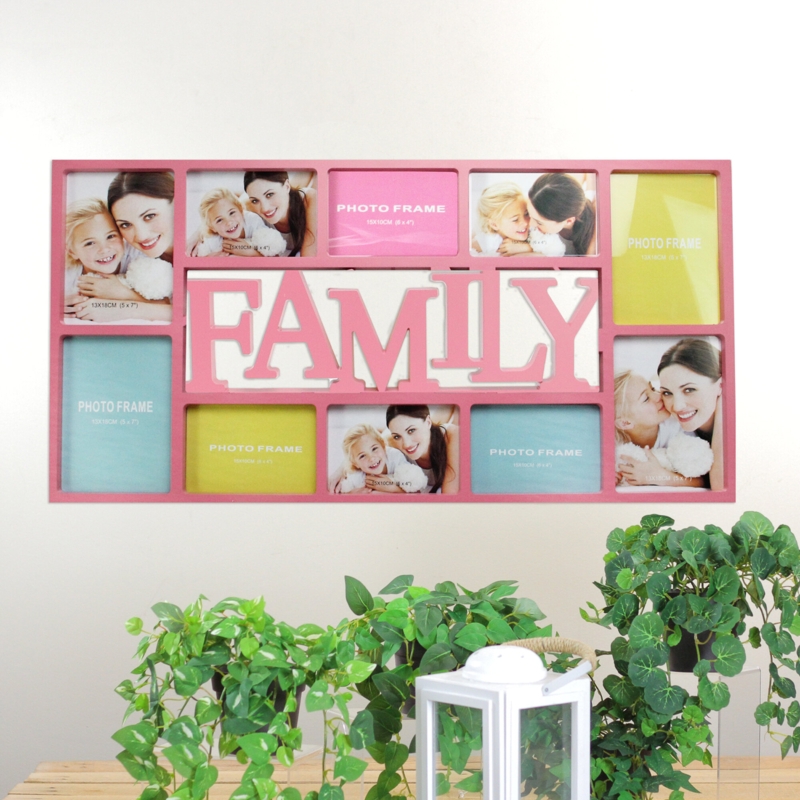 10-Opening Plastic Family Wall Frame