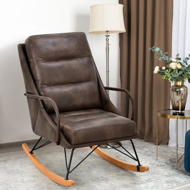 Upholstered Stylish Rocker Chair