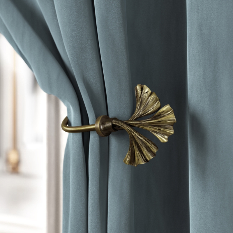 Curtain Holdbacks with Leaf Finial