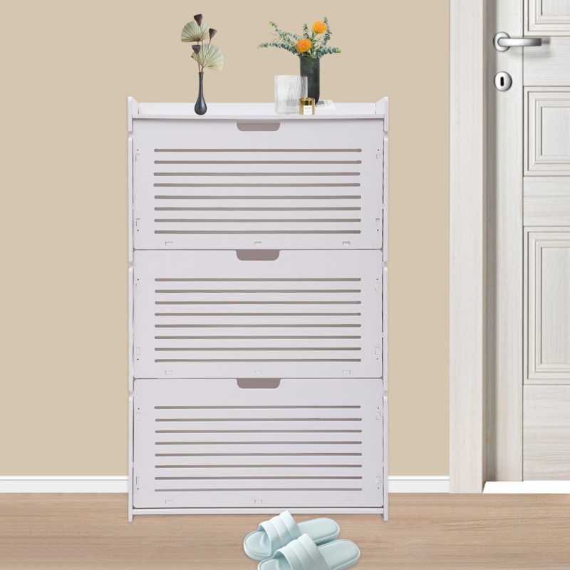 12 Pair Shoe Storage Cabinet Orren Ellis Finish: White