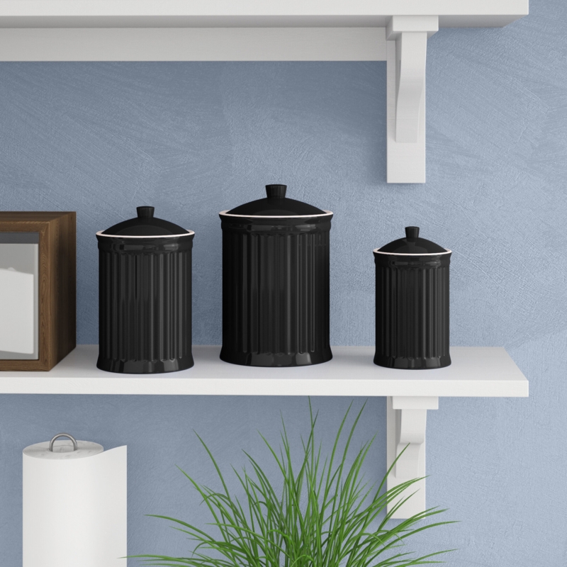 Rustic Ceramic Canister Set with Chalkboard Labels