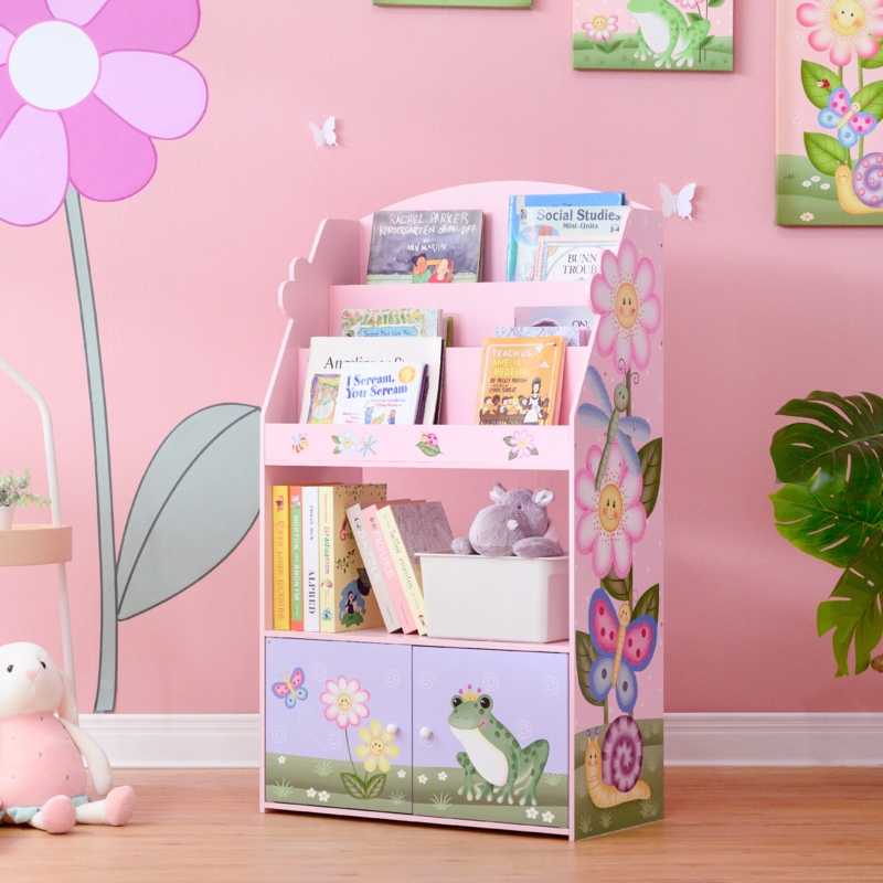 Magical Garden Kids' 3-Tier Wooden Bookshelf