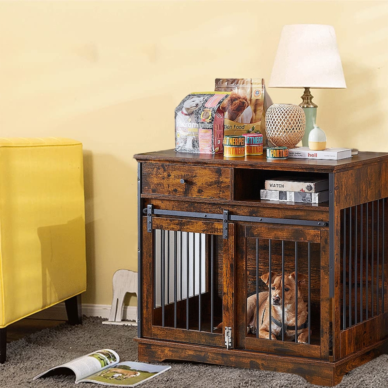 Modern Dog House End Table with Storage