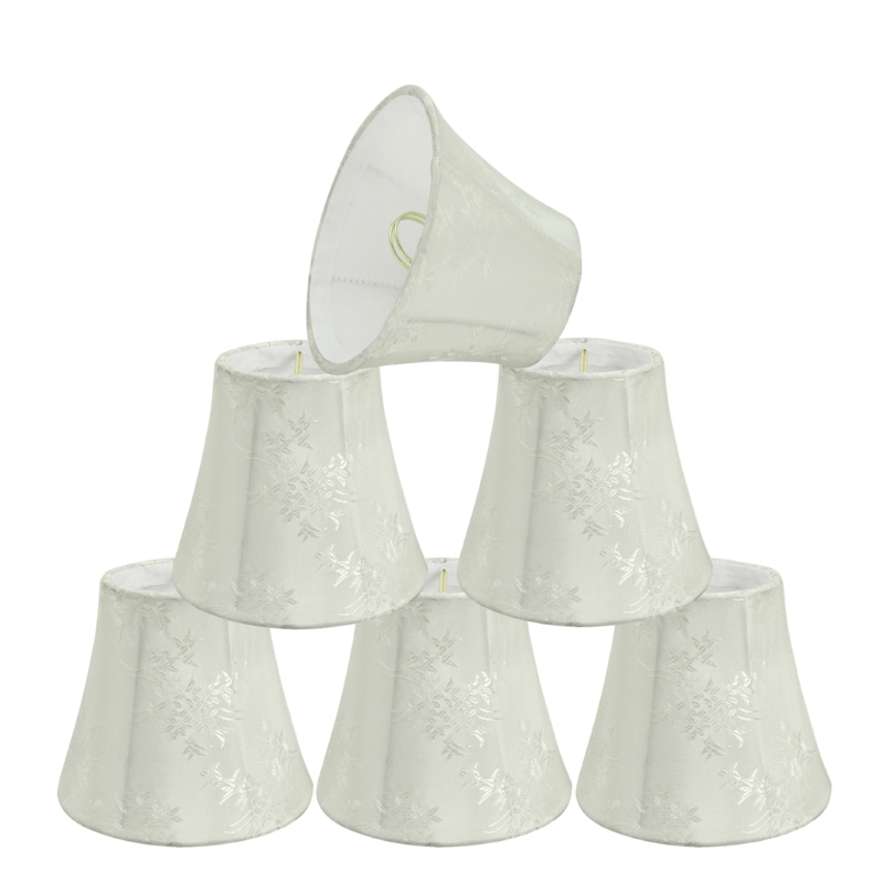 Set of 6 Bell-Shaped Mini Chandelier Lamp Shades