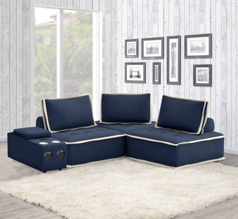 Smart Modular Sectional Sofa with Speaker Console