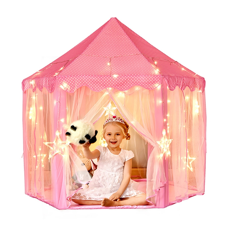Princess Castle Play Tent with Star Lights