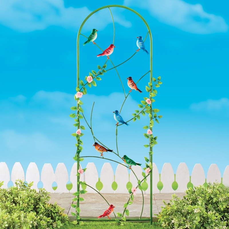 40'' H x 0.75'' W Iron Lattice Panel Trellis
