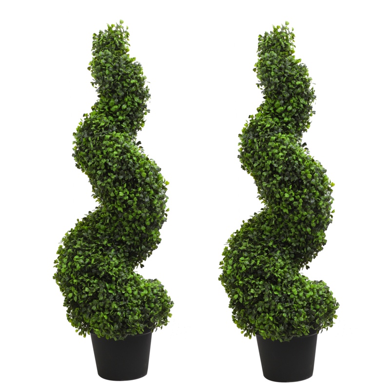 43.30'' Faux Boxwood Tree in Pot
