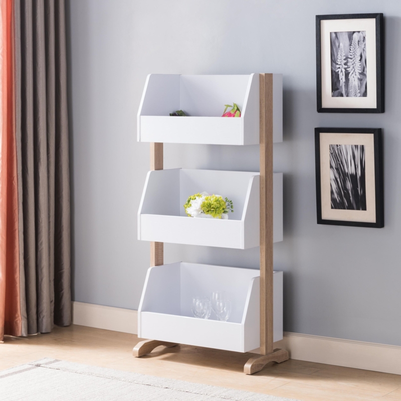 Floating Design Bookcase with Natural Legs