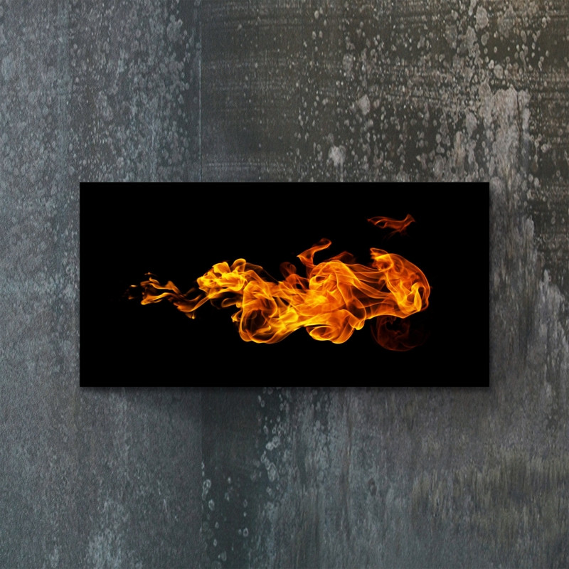 Modern Static Wall-Mounted Fireplace