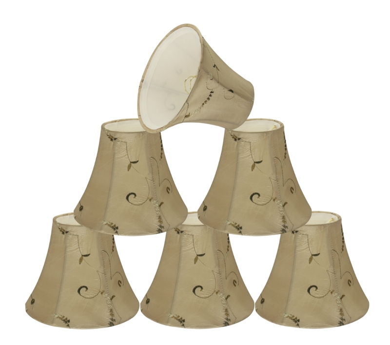 Bell Shape Transitional Mini Chandelier Lamp Shades