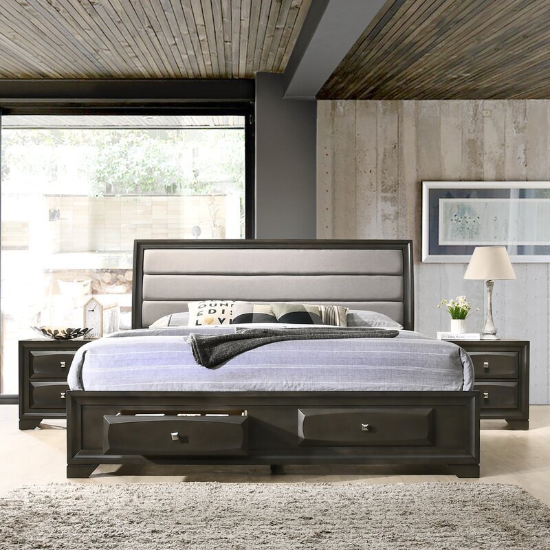 5 piece stylish brown furniture bedroom set