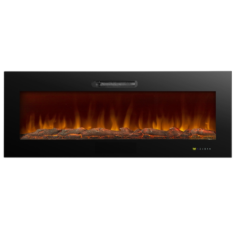 Wall Mounted Electric Fireplace with Adjustable Flame Color