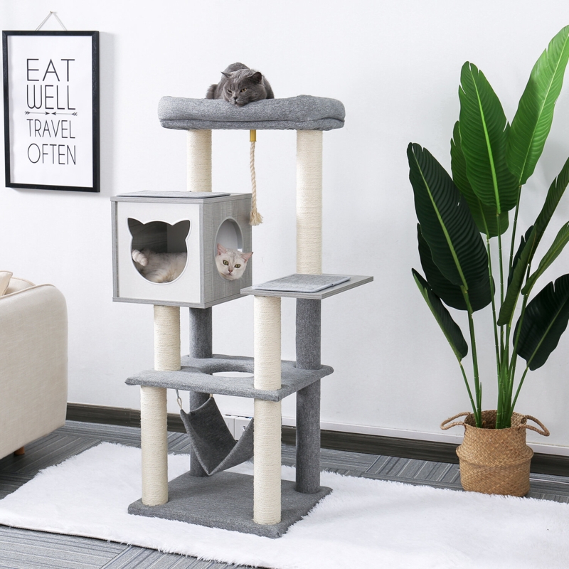 Modern Multi-Level Cat Tree with Activities
