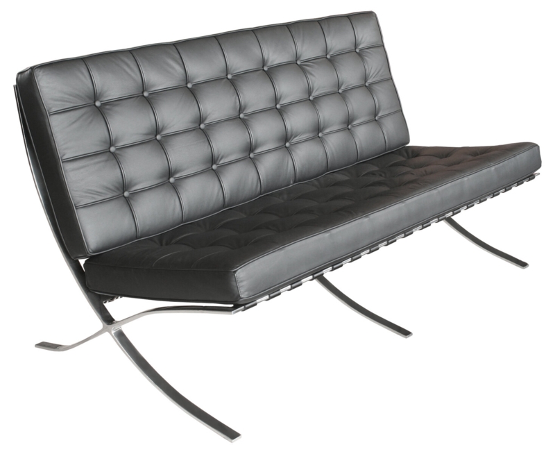 Sleek Half Leather Buttoned Cushion Chair