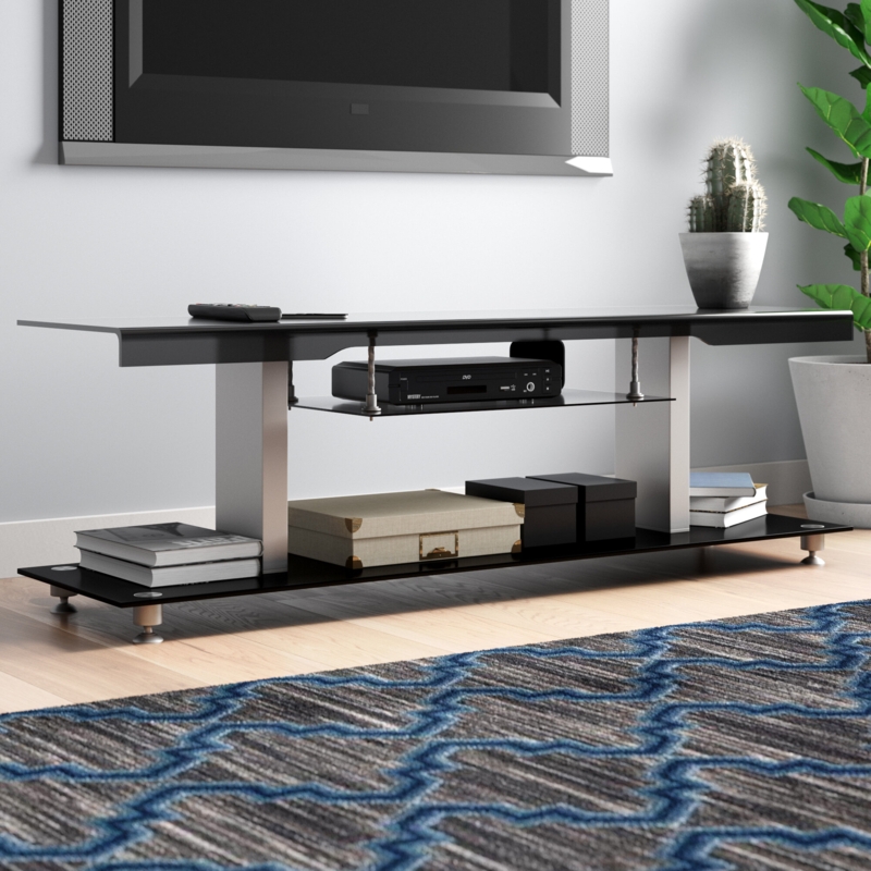 Modern Glass and Chrome TV Console