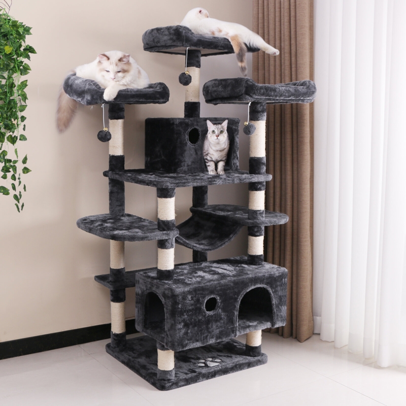Plush Cat Tree Tower with Accessories