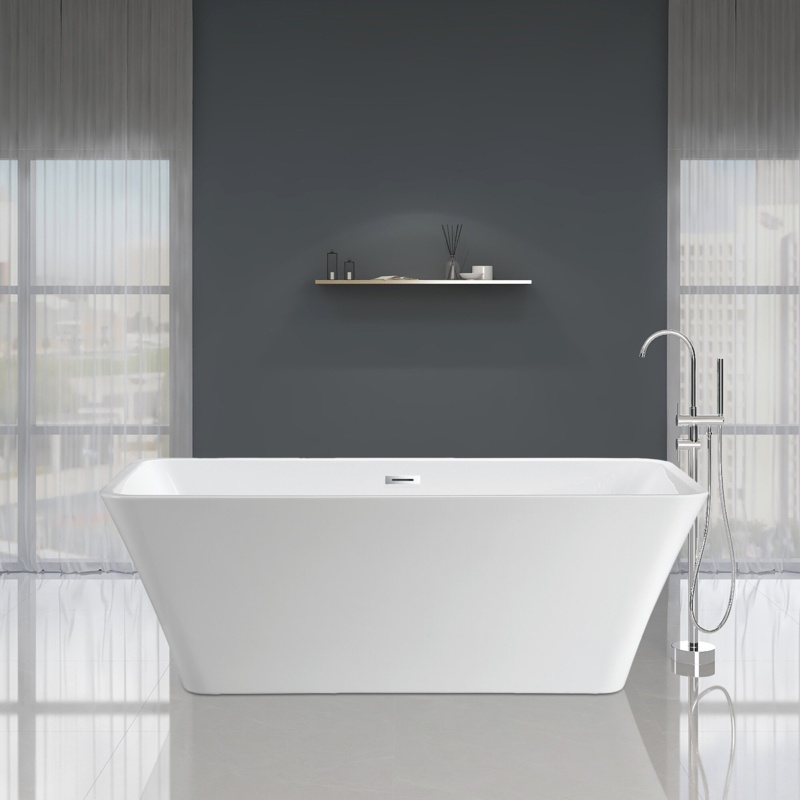 66.9'' x 29.5'' Freestanding Soaking Acrylic Bathtub