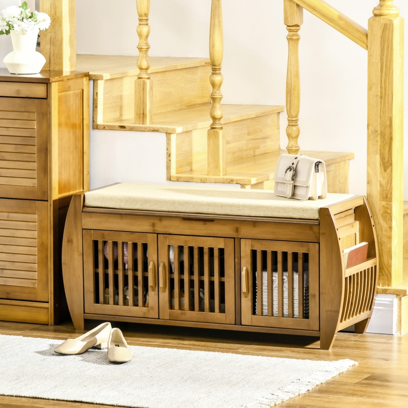 Entryway Shoe Storage Bench with Seating