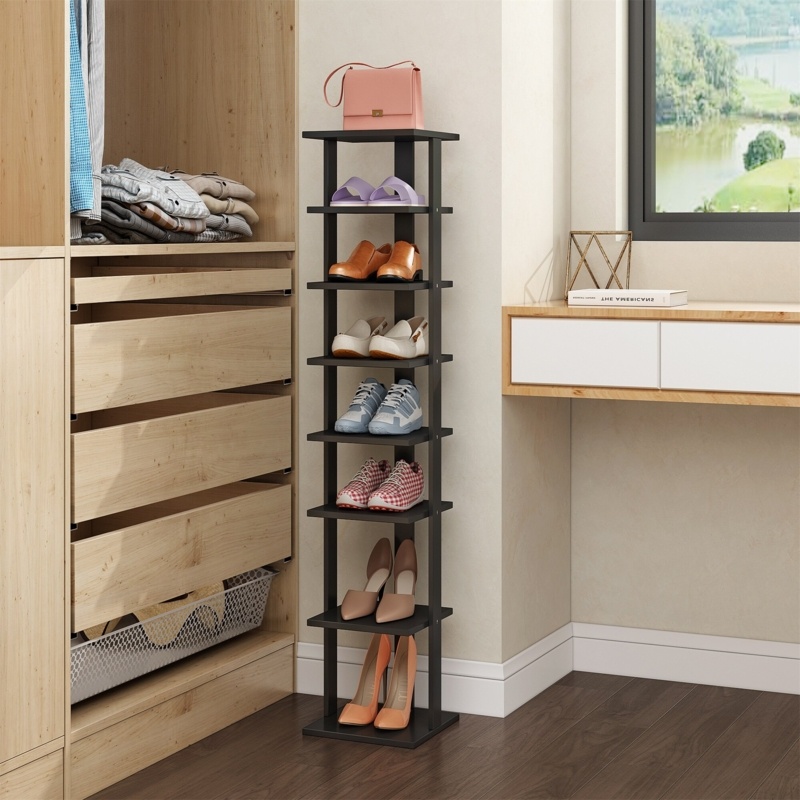 7 Pairs Manufactured Wood Shoe Rack