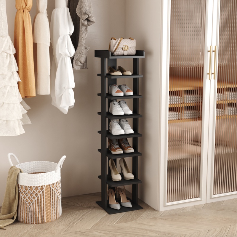 7 Pairs Manufactured Wood Shoe Rack