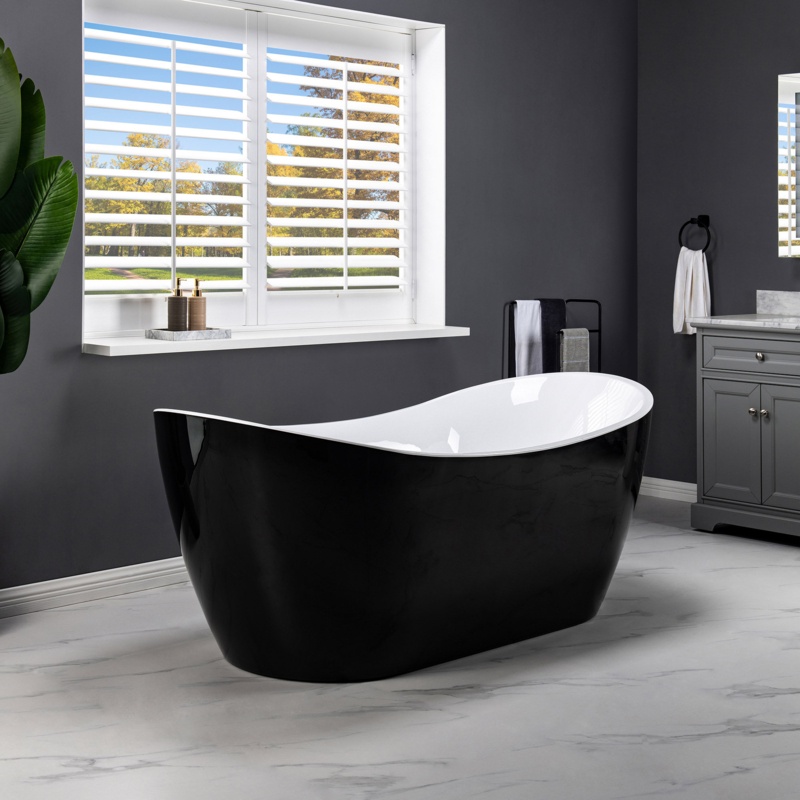 71'' x 31.5'' Freestanding Soaking Acrylic Bathtub