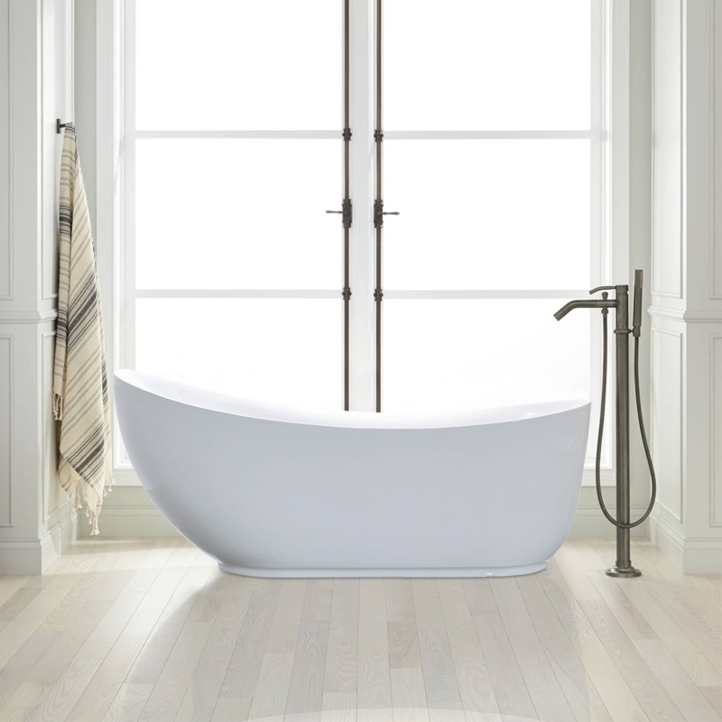 71'' x 35'' Freestanding Soaking Acrylic Bathtub
