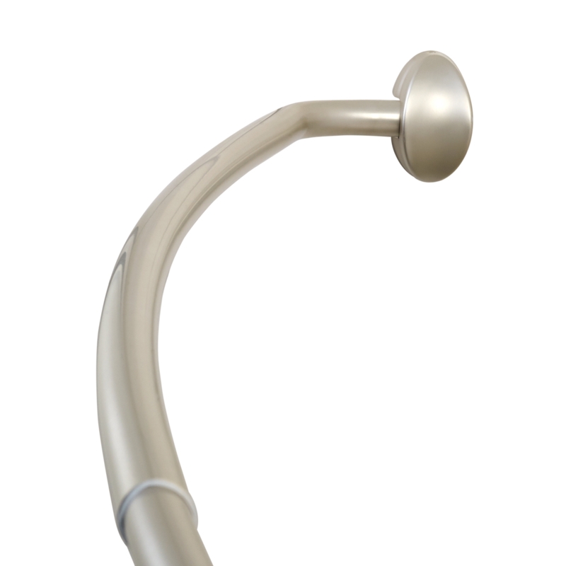 Curved Shower Rod with Non-Tarnish Finish